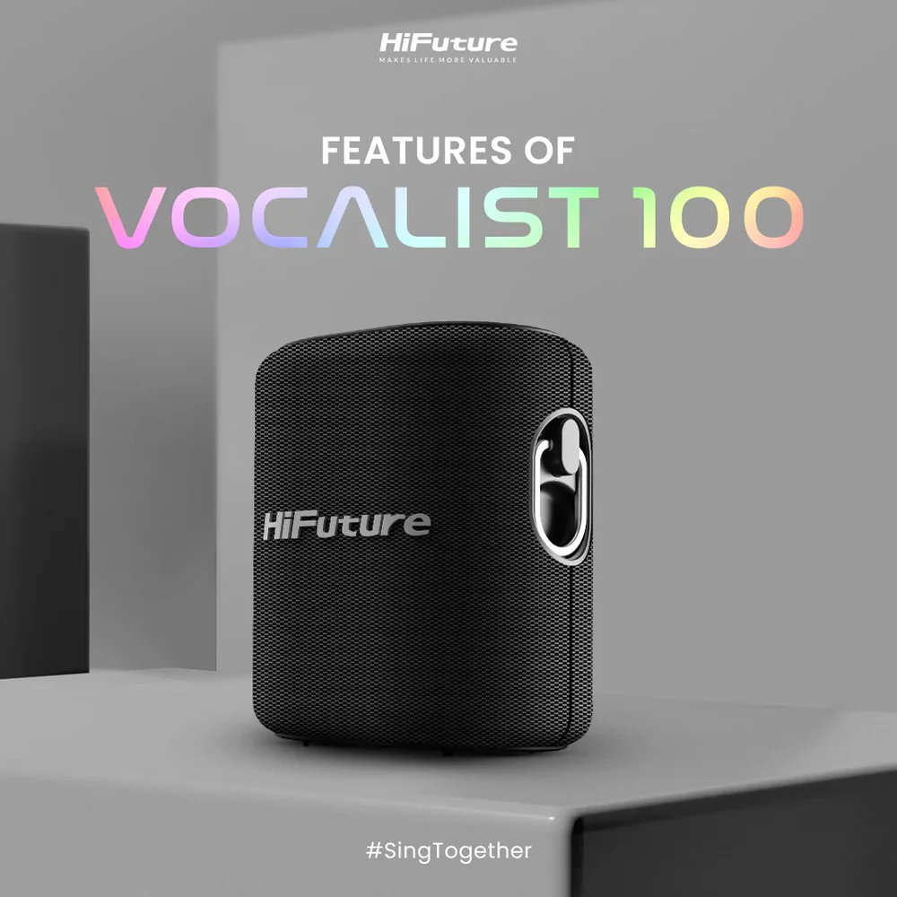  Hifuture Vocalist 100 - Premium Wireless Bluetooth Speaker with Microphone